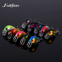 Fulljion 10шт/лот кривошипно рыболовные приманки Wobbers с 10# Крючки рыболовные снасти для рыбалки воблеры Рыбалка небольшой Жесткий приманки 