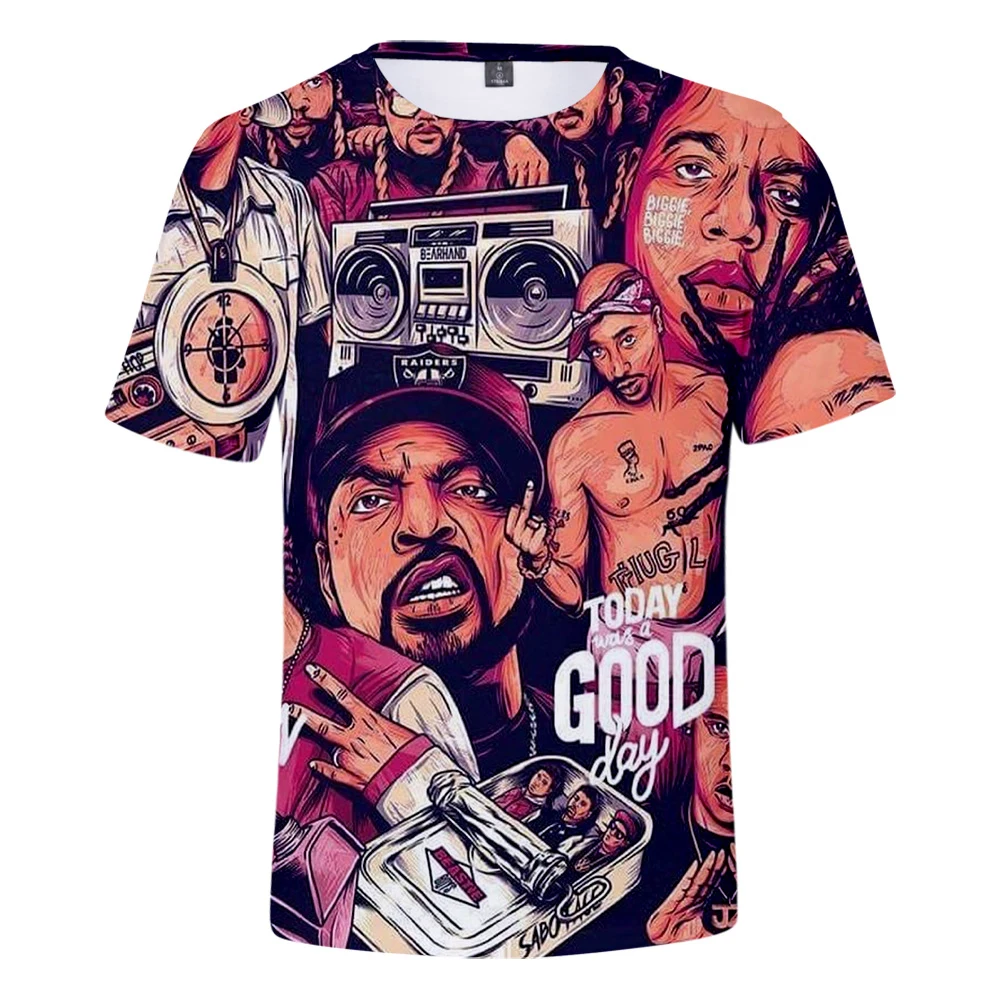Пресловутый Б. Biggie Small 2Pac Tupac 3d футболка с красителем Женская и Мужская модная
