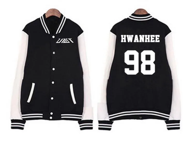 Модная бейсбольная куртка kpop, новинка, idol EXO Monsta X Cool Logo group up10tion member GD Got7, куртка унисекс с v-образным вырезом