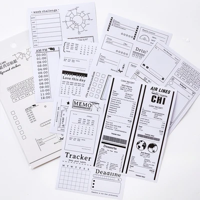 

A6 size 6pcs/pack Life Record List Vintage Decoration Stickers DIY Planner Diary Scarpbooking Index Lable Sticker
