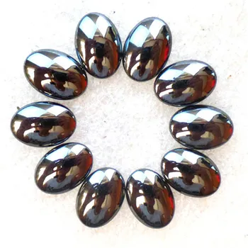 

(10 pieces/lot) Wholesale Natural Hematite Oval CAB CABOCHON 5x7mm Free Shipping Fashion Jewelry Z4856