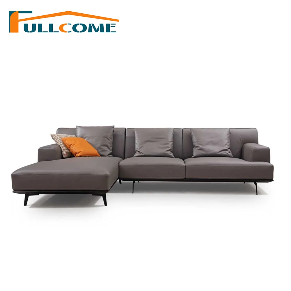 

China Luxury Home Furniture Modern Leather Scandinavian Sofa Love Seat Chair Living Room Furniture Down Italian Sectional Sofa