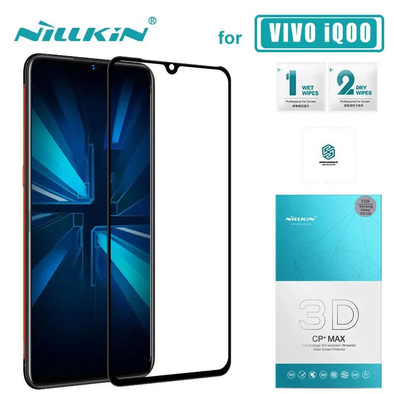 

for VIVO iQOO Nillkin CP+ Max 3D Full Cover Tempered Glass VIVO iQOO Screen Protector VIVO iQOO Anti-Scratch Glass
