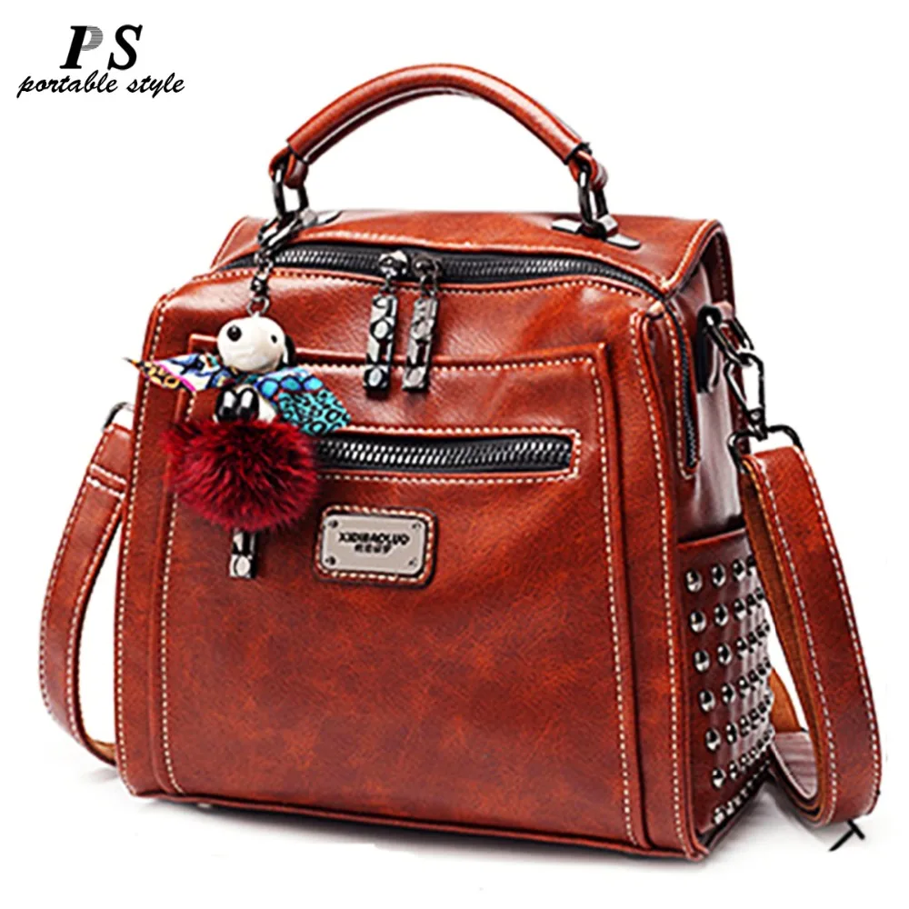  High Quality Women backpack 100% genuine leather back pack Famous Brand lady real leather backpacks - 32980784695