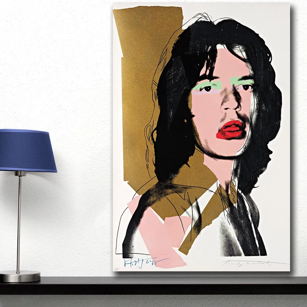 Поп-арт-стена Art Mick Jagger 3 от Andy Warhol учебное украшение на стену в спальне картина маслом печать хорошая Настенная картина для гостиной