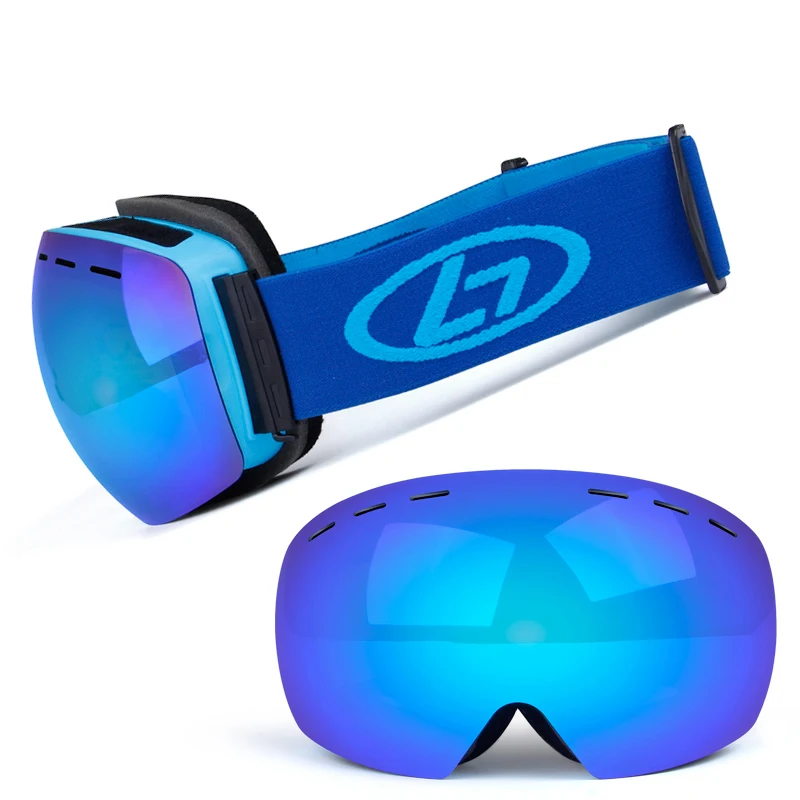 

2018 Skiing Goggles Gafas lens UV400 Unti-fog Snowboard Sknow Skating Glasses Eyewear Motocross Moto Antiparras Lunette realrevo