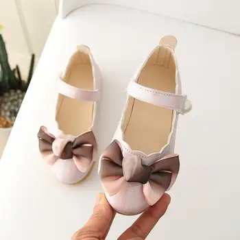 

Girls Princess Shoes Leather Girls Kids Shoes for Dance Party Child Girl Single Shoes for baby bow flat shoes