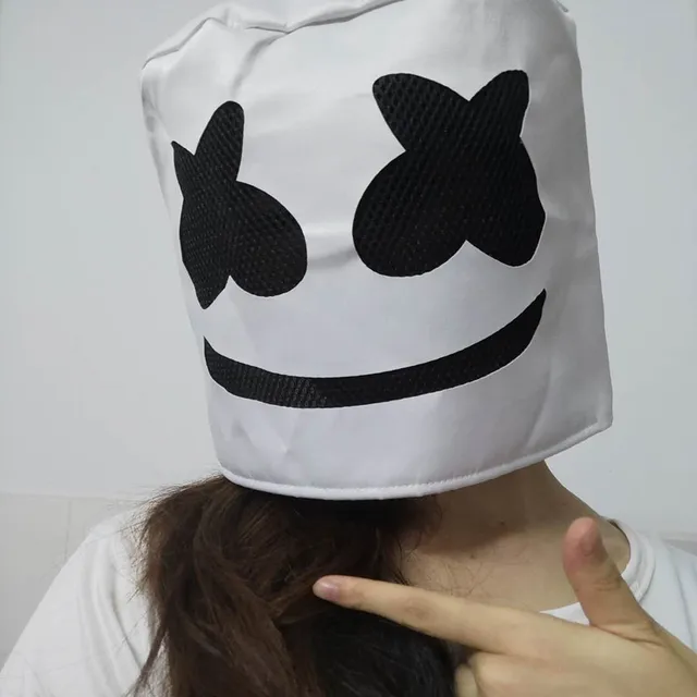 ZSQH DJ Marshmello Latex Mask Cute Marshmallo Helmet Cosplay Costumes
