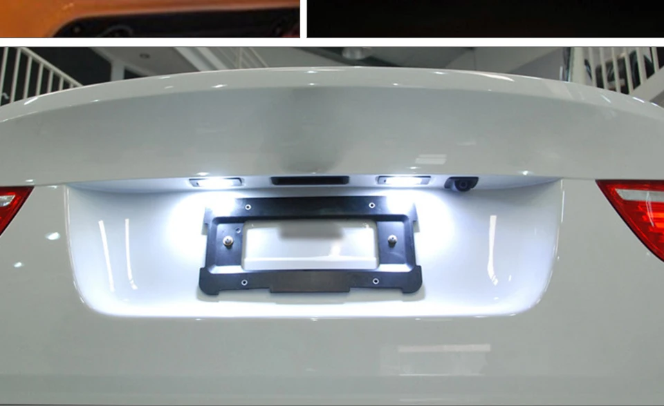 VooVoo 2Pcs White Error Free Bright 18 LED License Plate Lights For Bmw E53 X5 1999-2003 E83 x3 2004-2009 Number Plate Lamp 12V_01 (12)