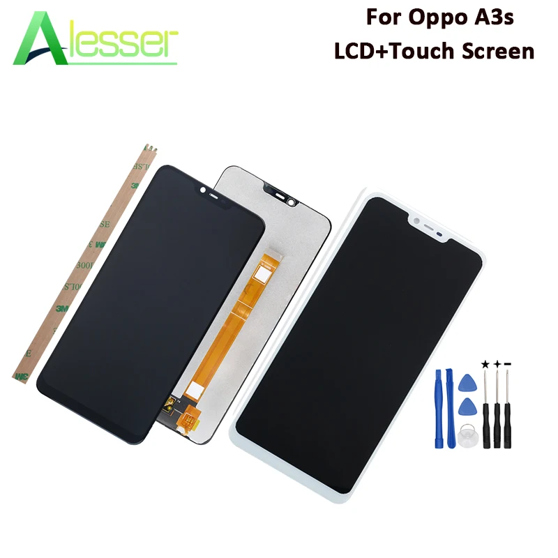 

Alesser For Oppo A3s LCD Display And Touch Screen 6.2'' Digitizer Assembly Replacement For Oppo A3s Phone Accessories +Tools