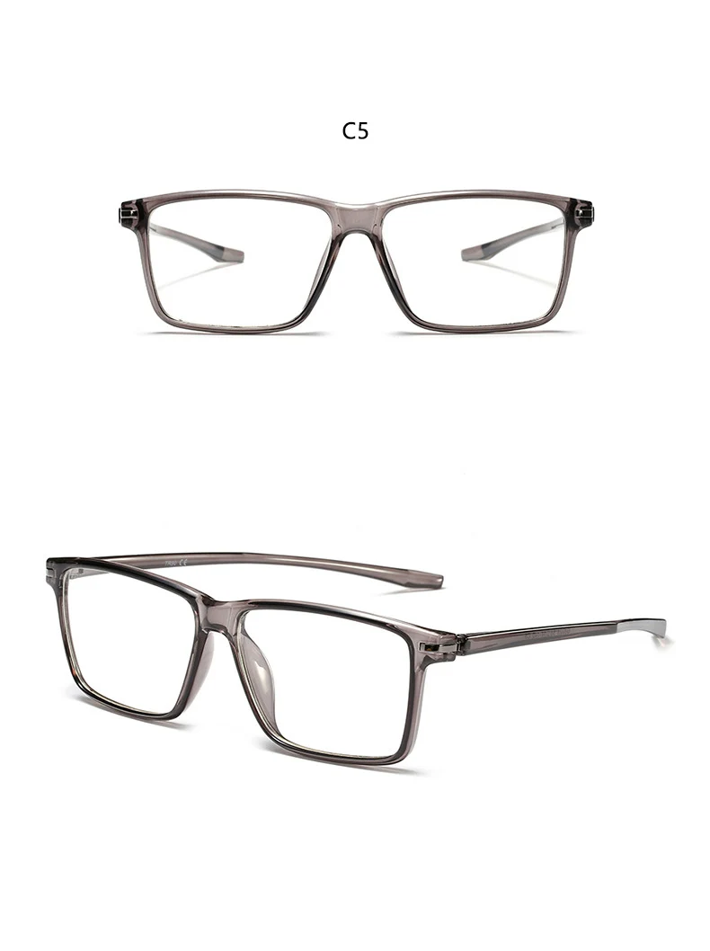 High Quality Matte Frame Men's Business Reading Glasses TR90 Thin Optics Computer Diopter Glasses Retro Square Eyeglasses Unisex