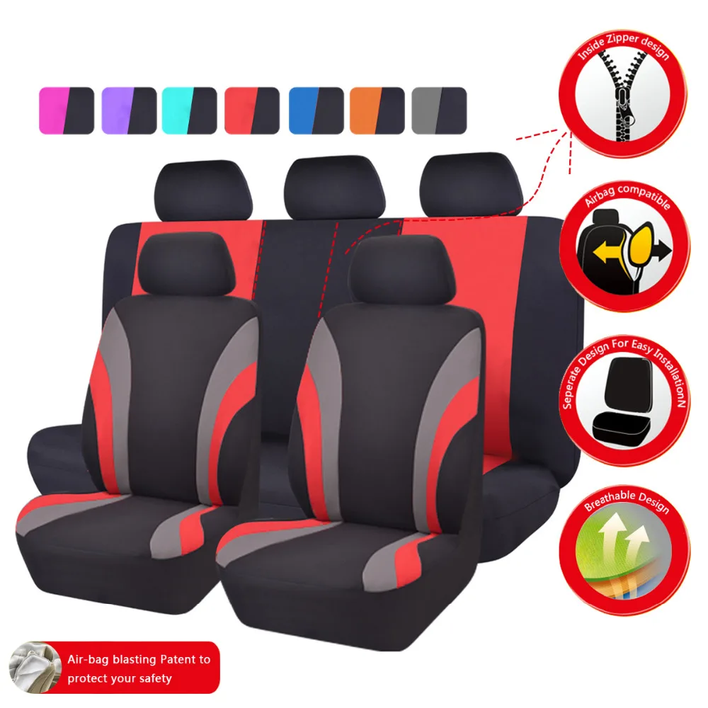 Cheap Car pass Automobiles Universal Seven Color Car Seat Cover Car Styling Seat Covers Fit Interior Accessories Seat Decoration