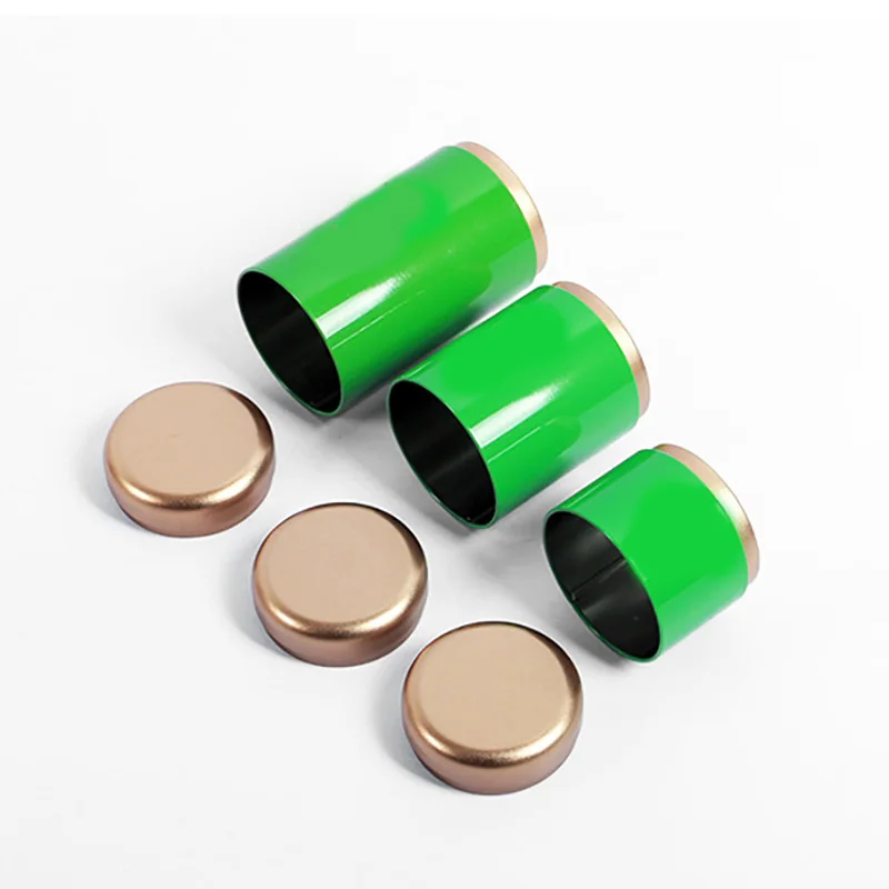 Round Iron Tea Container Smell Proof Sealed Coffee Powder Containers Caddy Hurb Storage Boxes Portable Travel Tea Bag Cans