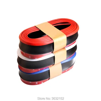 

2.5m Car Front Bumper Lip Protector Car Rubber Strip Car Styling Accessories Stickers For Peugeot 307 308 207 3008 2008 407 508