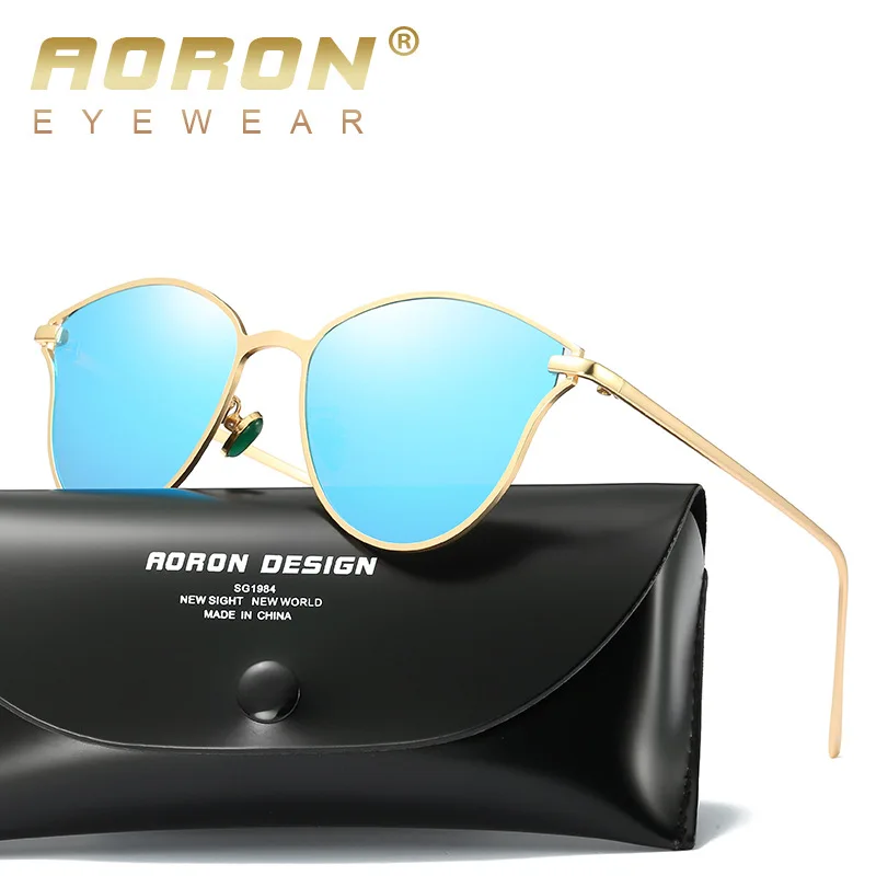

AORON Brand Designer Fashion Unisex Sun Glasses Polarized Coating Mirror Sunglasses Round Eyewear For Men/Women A500