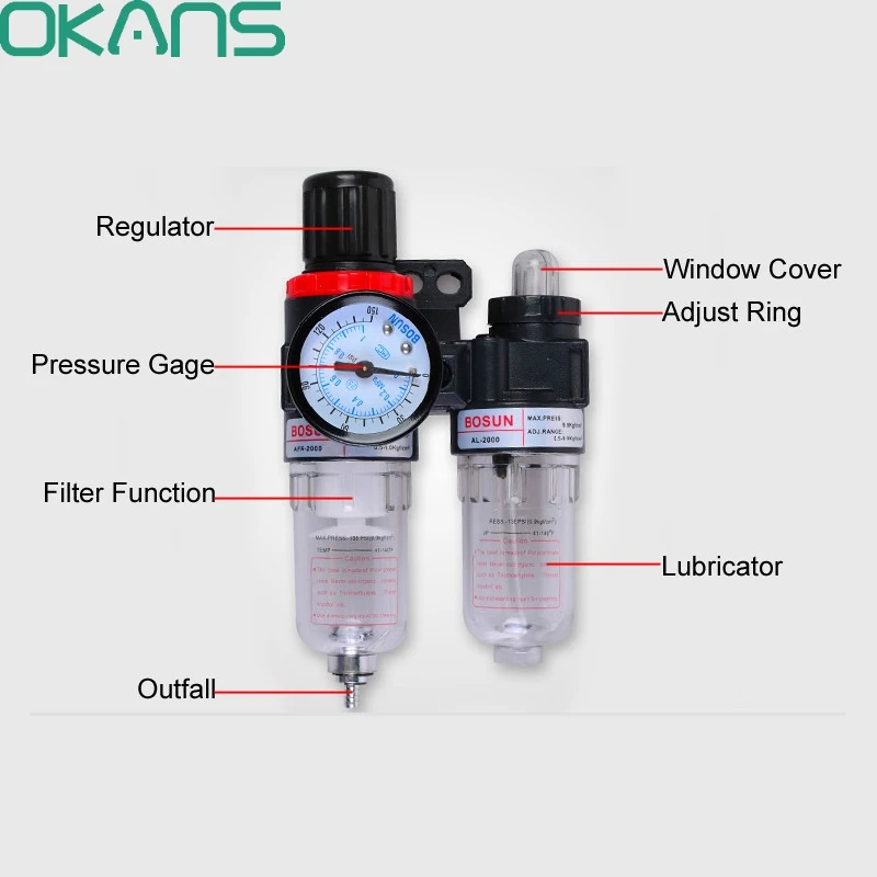 AFC-2000 воздуха Давление регулятор масло/водоотделитель фильтр-Аэрограф компрессор