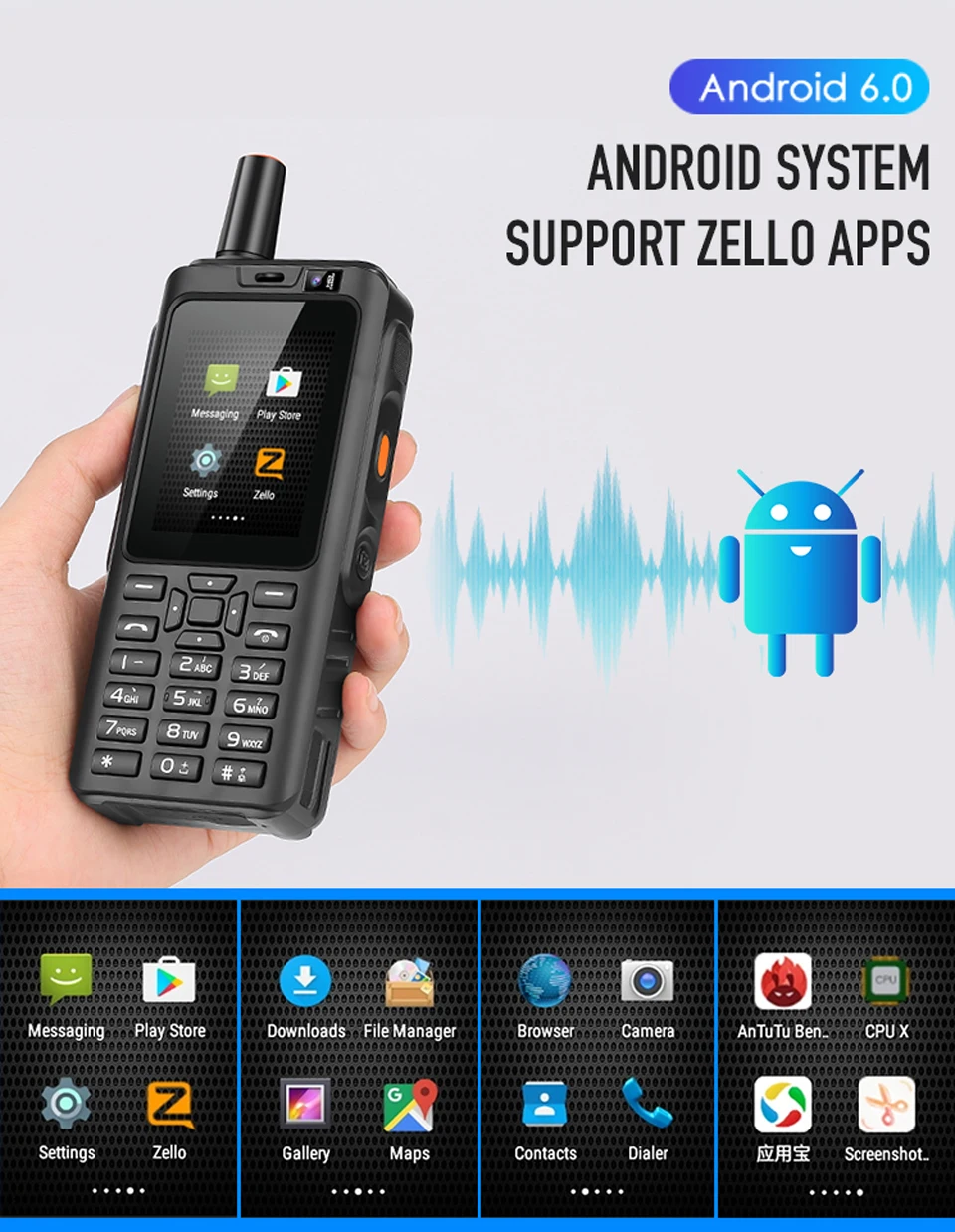 UNIWA Alps F40 Zello Walkie Talkie 4G мобильный телефон IP65 Водонепроницаемый Прочный смартфон MTK6737M четырехъядерный Android функция телефона