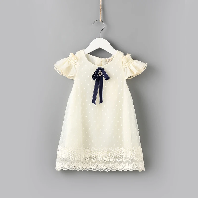 

Bongawan New Dress for Toddler Girl European and American Style Cute Lace Dresses for 3 Year Old Kid Pink/Yellow Dress Free Ship