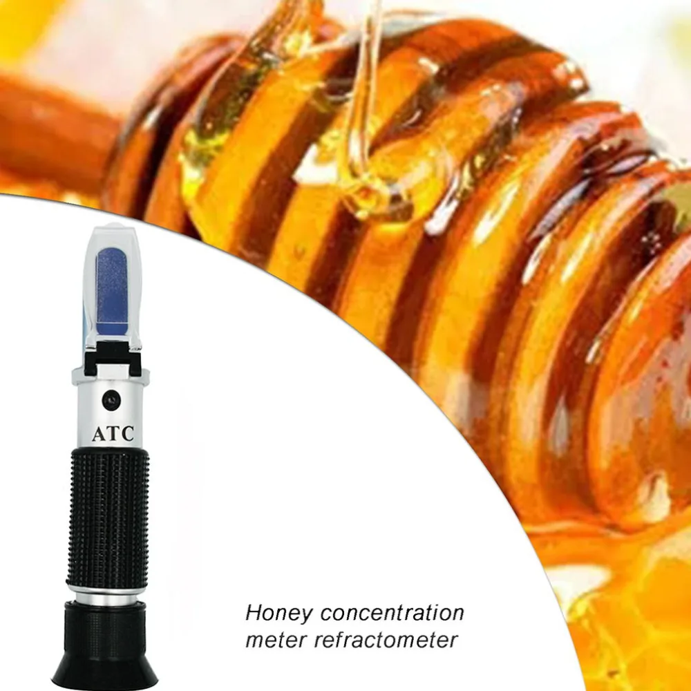

Portable Size 58-90% Water Honey Refractometer with Calibration Refractometer Honey Moisture Meter Tools