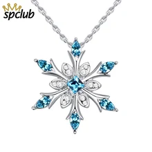 Новая подвеска из снежинки ожерелья Кристаллы от Swarovski Collier Femme ювелирные изделия для женщин цепочка без никеля Bijoux подарки