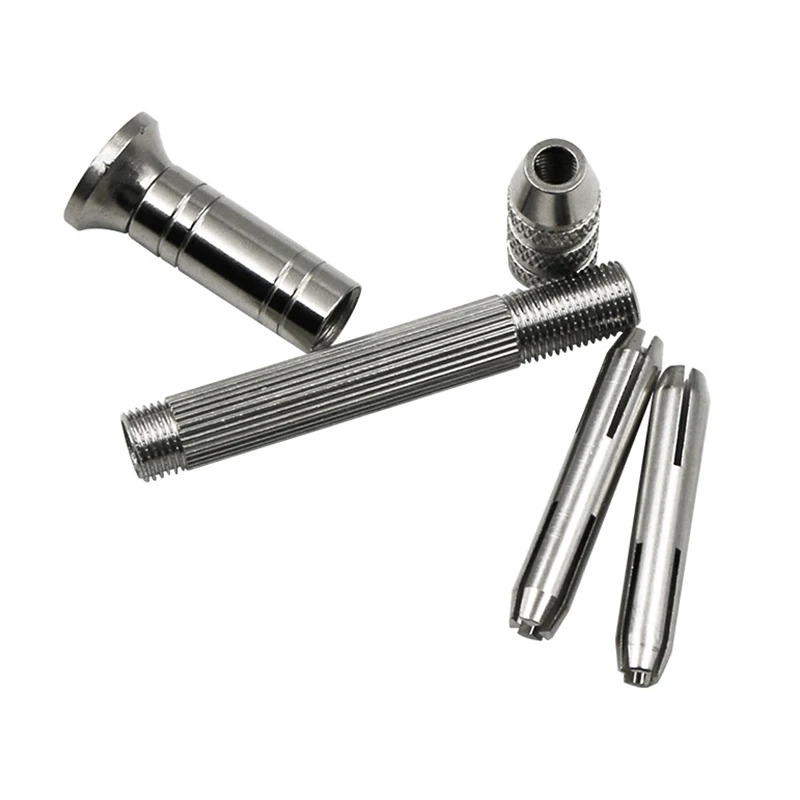 New Useful Practical 0.7-3mm Hand Drill + 10pcs Twist Drill Set Sliding Drilling Metal Spiral Tool With Drill