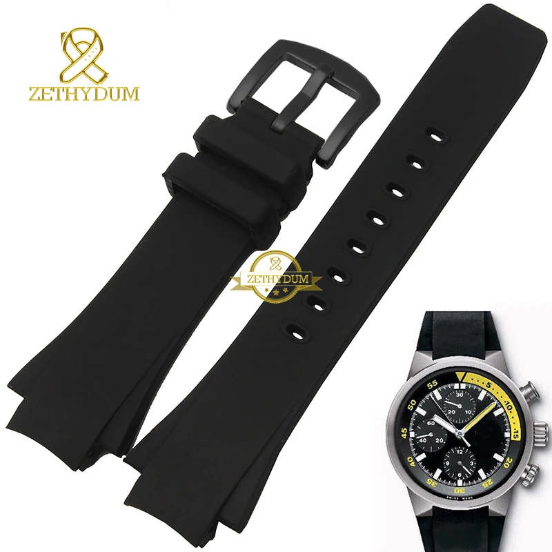 Резиновый ремешок для часов, силиконовый браслет, мужской ремешок для часов, выпуклый интерфейс, ширина 25 мм, наручные часы, ремешок для iw354807 371918