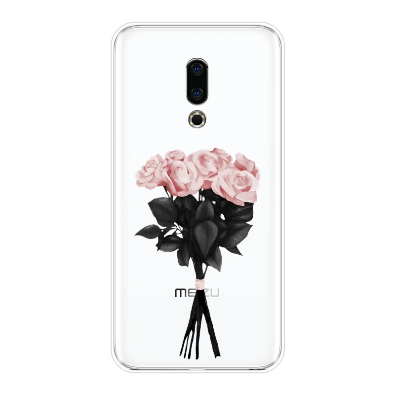 Чехол для Meizu U10 U20 Pro 6 7 Plus Мягкая силиконовая задняя крышка с цветочным рисунком