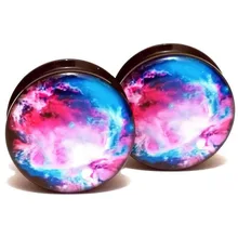 Новая мода, 1 пара, Радужное устройство для расширения ушей, штекер, расширитель ушей, перегородка, телесный тоннель, тоннель для ушей, для женщин, украшения для тела