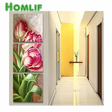 Роза 5D DIY Алмазная картина цветок, фото на заказ полная круглая Алмазная вышивка крестиком Алмазная мозаика Триптих домашний декор