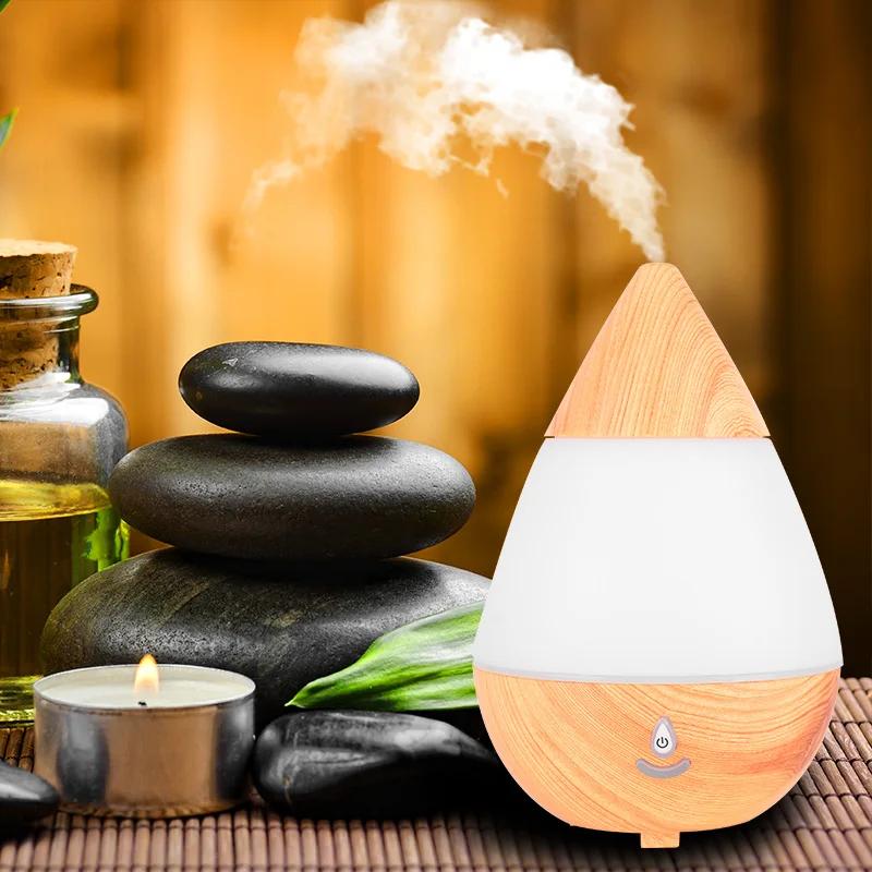 

Air Humidifier Essential Oil Diffuser Aroma Lamp Aromatherapy Electric Aroma Diffuser Mist Maker for Home-Wood