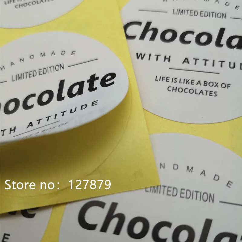80 шт./лот Dia.5cm белый шоколад серии круглые уплотнительные стикеры многофункциональные DIY декоративные подарки этикетки для пакетов для выпечки