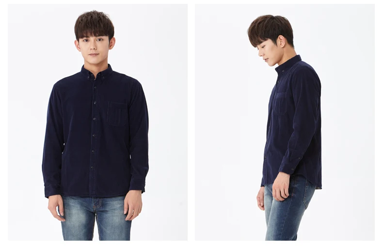 corduroy wine shirt navy blue 02