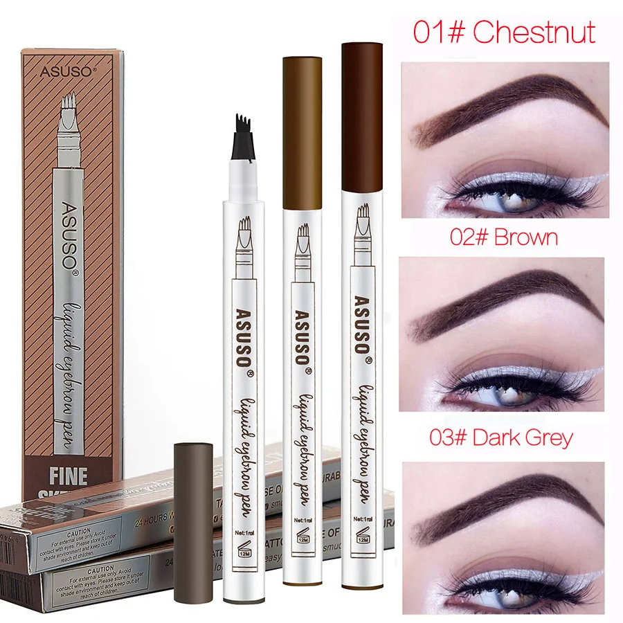 

ibcccndc 3 Colors Microblading Eyebrow Tattoo Pen Liquid Eyebrow Waterproof Microblading Eyebrow Tattoo Pen