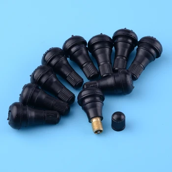 

beler High Quality 10pcs Rubber TR412 Tubeless Stubby Tire Valve Stems Fit for ATV Car Motorcycle SP7 Accessories