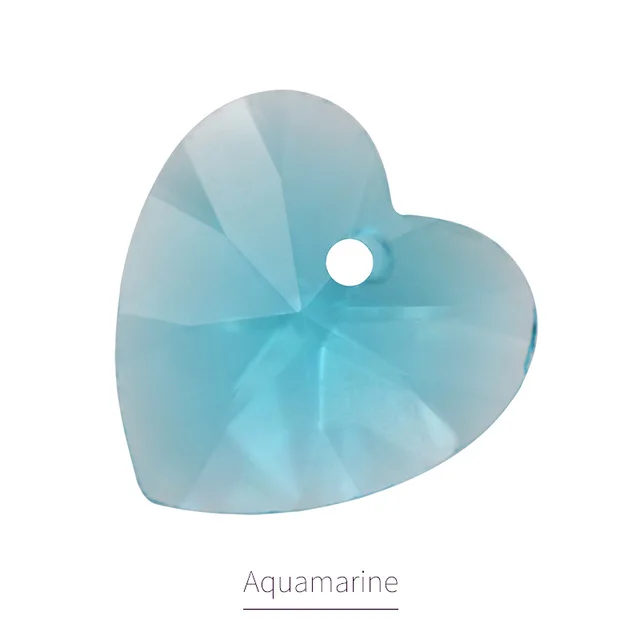 K9 стекло кристалл 6228# XILION сердце кулон высокое качество Стразы бусины для рукоделия ювелирных изделий - Цвет: aquamarine color