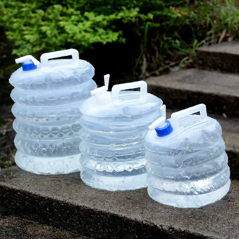 

Portable Outdoor Car Camping Plastic Folding Bucket Compression Expansion Bottle Kettle 3L 15L Foldable Collapsible Water