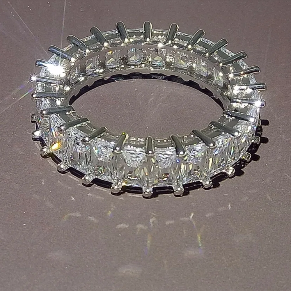Женское кольцо из серебра 925 пробы с фианитом|wedding band ring|band ringwedding |