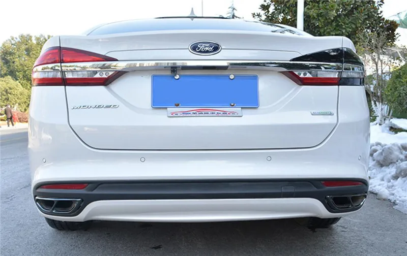 Для Ford Mondeo MK5 2014 2015 2016 2017 2018 Нержавеющая сталь заднего цилиндра выхлопной трубы крышки отделка 2 шт./компл