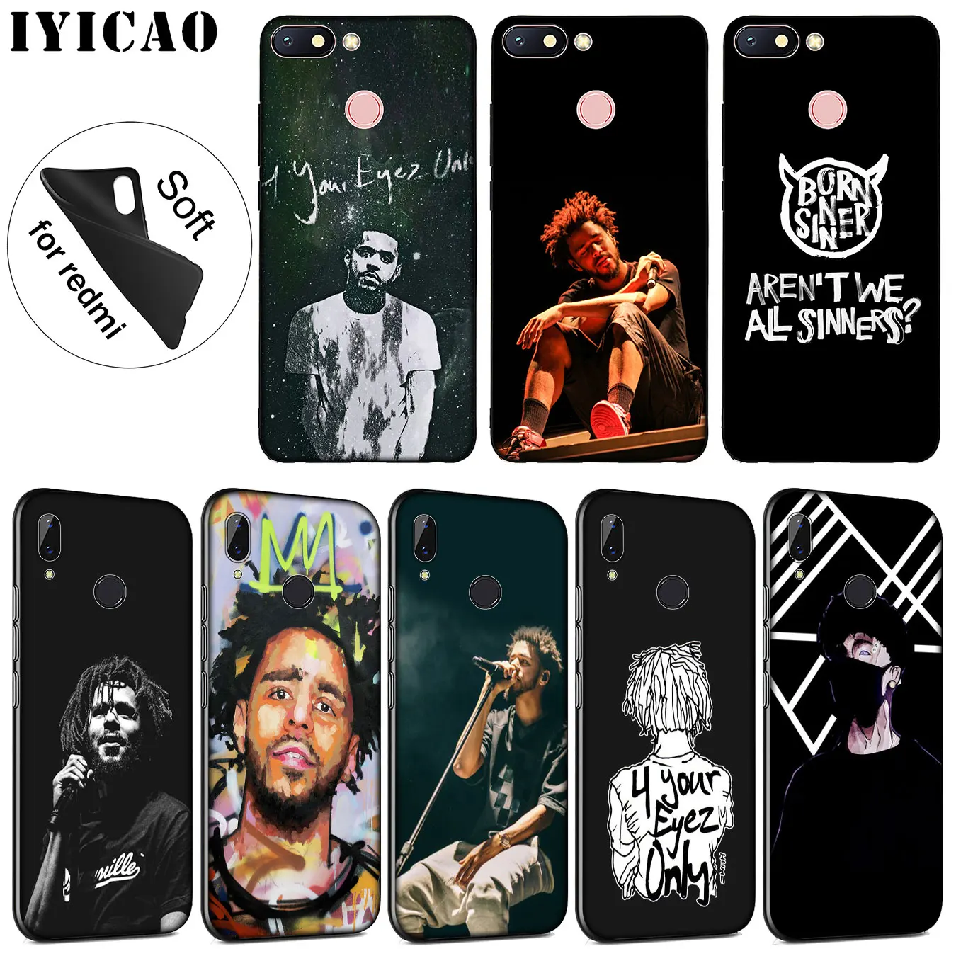 IYICAO J COLE хип-хоп Мягкий силиконовый чехол для телефона Xiaomi Redmi K30 K20 8A 7A 6A 5A S2 GO Note 8 8T 7