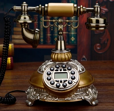 Модный античный телефон винтажный телефон модный телефон деревенский телефон/hands-free подсветка/идентификатор звонящего