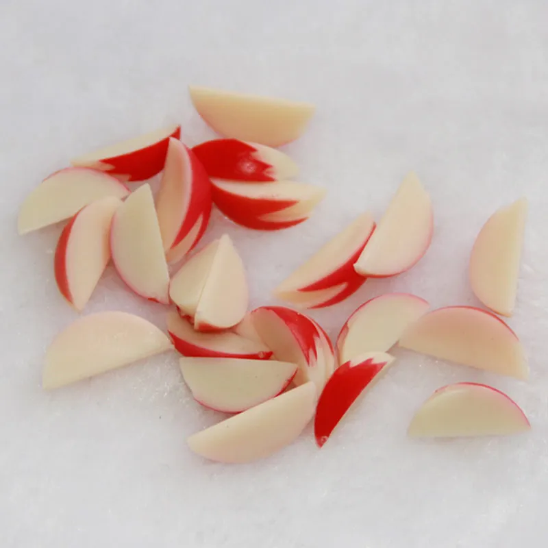 

100 PCS/LOT Popular Japan style home Decoration Parts Mini Fake Apple Slice DIY Accessories imitation cute fruit crafts #DIY012