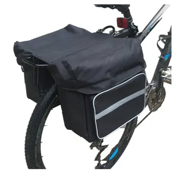 

Canvas double bag riding equipment New bicycle shelf package Mountain bike bag