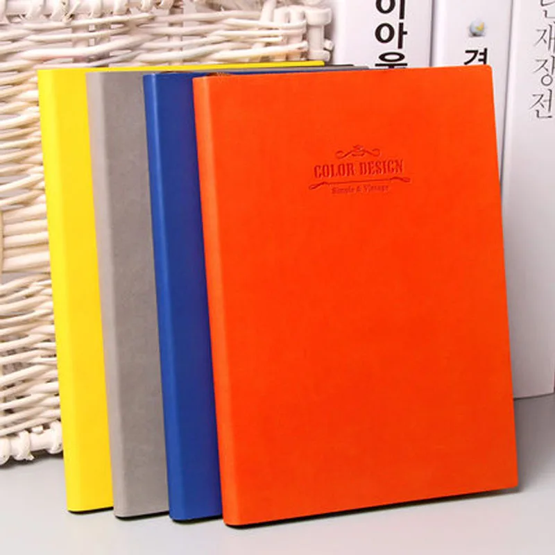 Deli PU Material Simple Diary This Article Art Retro Soft Leather Color Edging Record Business Work Meeting Office Noteboo | Канцтовары