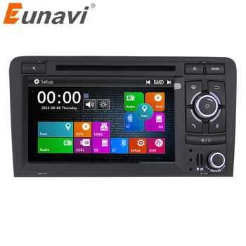 

Eunavi 2 Din 7 inch Car GPS Navigation Radio Stereo Video DVD Player For Audi A3 2003-2013 S3 RS3 in dash touch screen usb swc