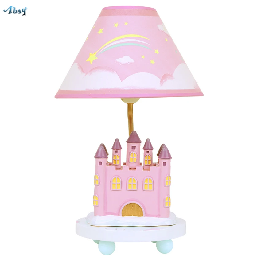 Розовый Замок принцессы настольные лампы для девочек спальня прикроватная комната с вилкой Декор детей подарок к празднику исследование