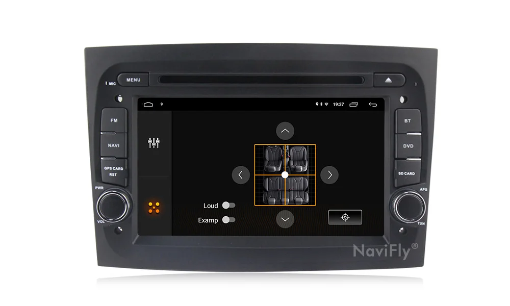 Sale NaviFly Din 2G+32G Android 9.1 Car DVD Radio player for Fiat Doblo 2016 2017 GPS Navigation 7708IC TDA7851 WIFI Bluetooth 7