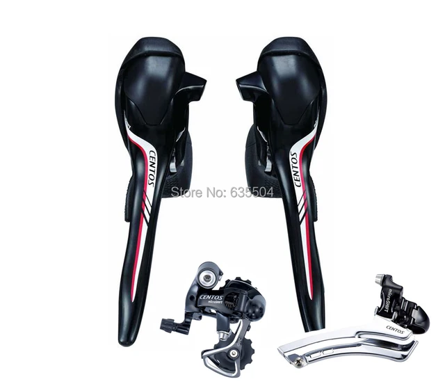 Best price at $163 Cheap microSHIFT SB-R402E Shifters CENTOS Double Black (2X10S) Derailleur Set Road Bike Derailleur Group Compatible for Shimano Sram