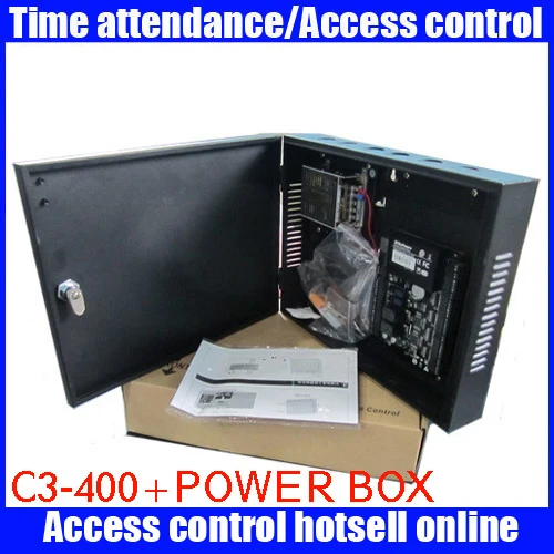 TCP/IP 4 doors access control panel access control board C3-400 door access control system with power supply and protect box TCP/IP 4 doors access control panel access control board C3-400 door access control system with power supply and protect box