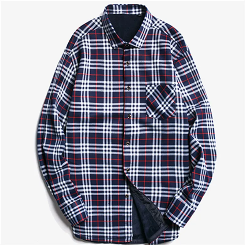 TOLVXHP 2018The new autumn spring men's shirt with thick printing long-sleeved Slim clothing casual warm zhang size | Мужская одежда