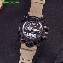 Новые модные мужские спортивные часы SANDA, водонепроницаемые цифровые часы для плавания и дайвинга, Reloj Hombre Montre Homme 742